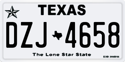 TX license plate DZJ4658