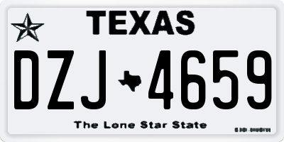 TX license plate DZJ4659
