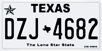 TX license plate DZJ4682