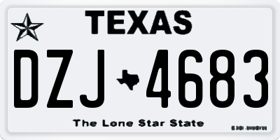 TX license plate DZJ4683