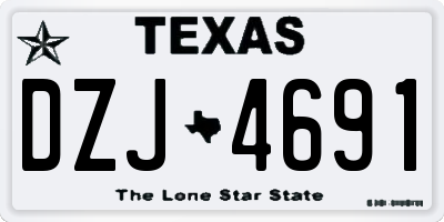 TX license plate DZJ4691
