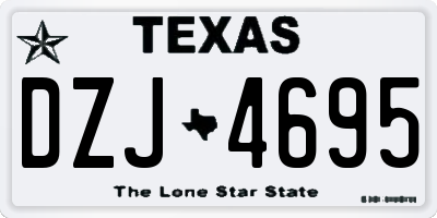TX license plate DZJ4695