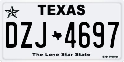 TX license plate DZJ4697