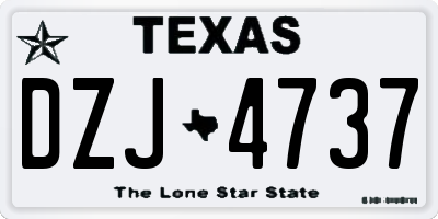TX license plate DZJ4737