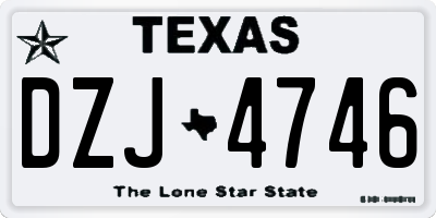 TX license plate DZJ4746