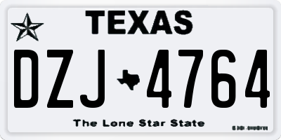 TX license plate DZJ4764