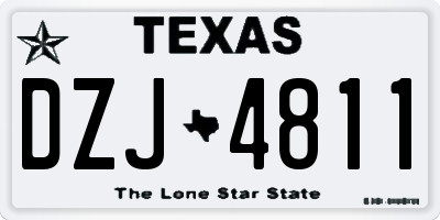 TX license plate DZJ4811
