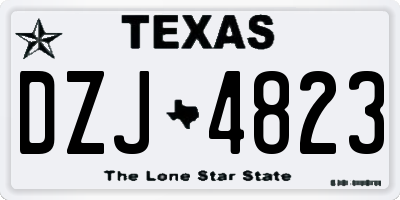 TX license plate DZJ4823