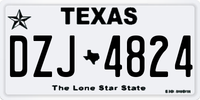 TX license plate DZJ4824