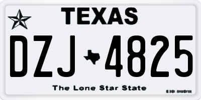 TX license plate DZJ4825