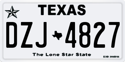 TX license plate DZJ4827