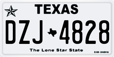 TX license plate DZJ4828