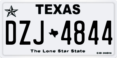 TX license plate DZJ4844