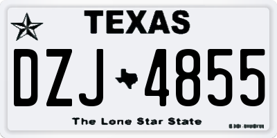 TX license plate DZJ4855