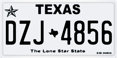 TX license plate DZJ4856