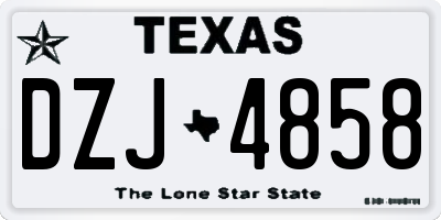 TX license plate DZJ4858