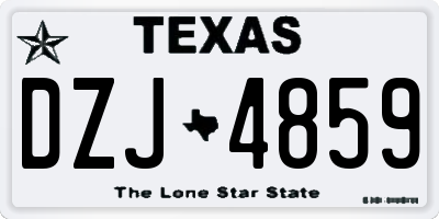 TX license plate DZJ4859