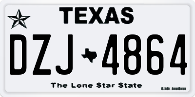 TX license plate DZJ4864