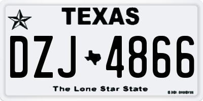 TX license plate DZJ4866