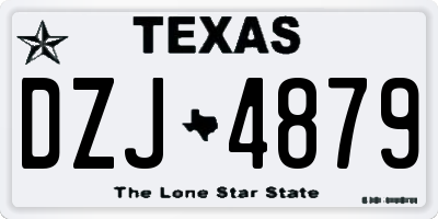 TX license plate DZJ4879