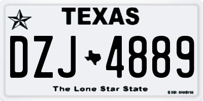 TX license plate DZJ4889