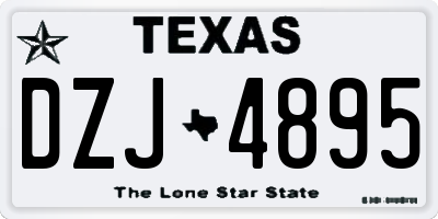 TX license plate DZJ4895