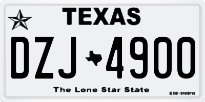 TX license plate DZJ4900