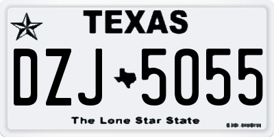 TX license plate DZJ5055