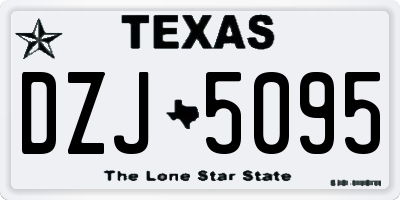 TX license plate DZJ5095