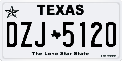 TX license plate DZJ5120