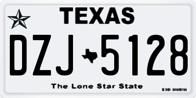 TX license plate DZJ5128
