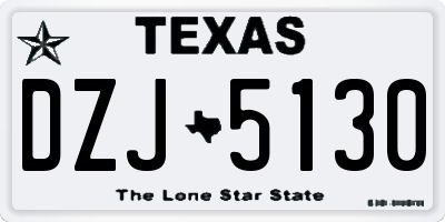 TX license plate DZJ5130
