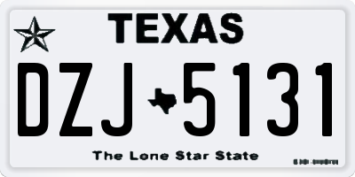 TX license plate DZJ5131