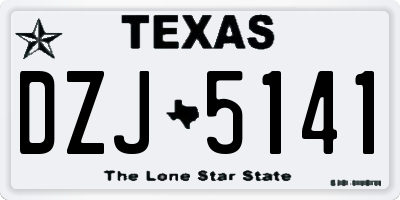 TX license plate DZJ5141