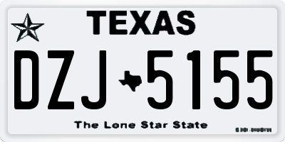 TX license plate DZJ5155