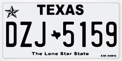 TX license plate DZJ5159