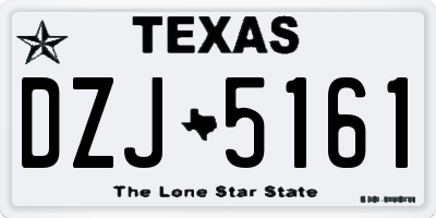 TX license plate DZJ5161