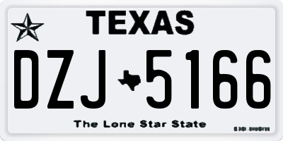 TX license plate DZJ5166