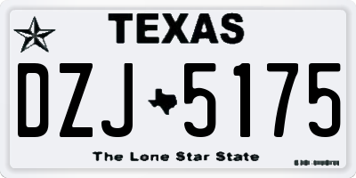 TX license plate DZJ5175