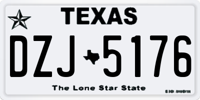 TX license plate DZJ5176