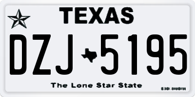 TX license plate DZJ5195