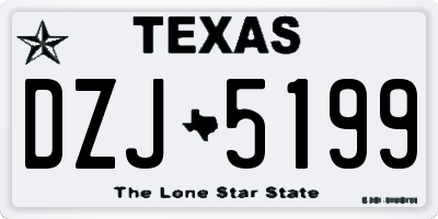 TX license plate DZJ5199