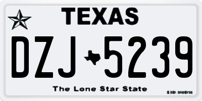 TX license plate DZJ5239