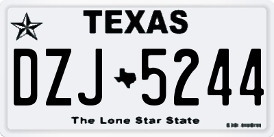 TX license plate DZJ5244