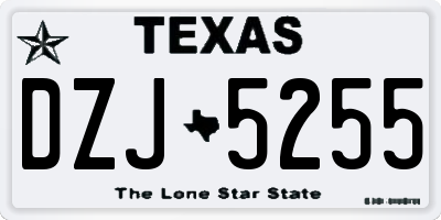 TX license plate DZJ5255