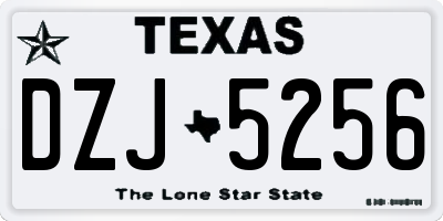 TX license plate DZJ5256