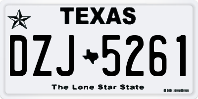 TX license plate DZJ5261