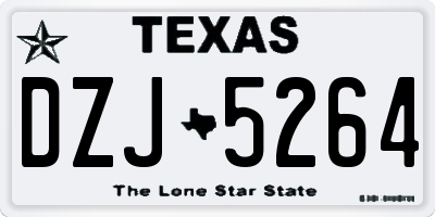 TX license plate DZJ5264