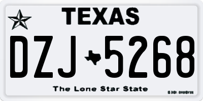 TX license plate DZJ5268