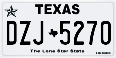 TX license plate DZJ5270